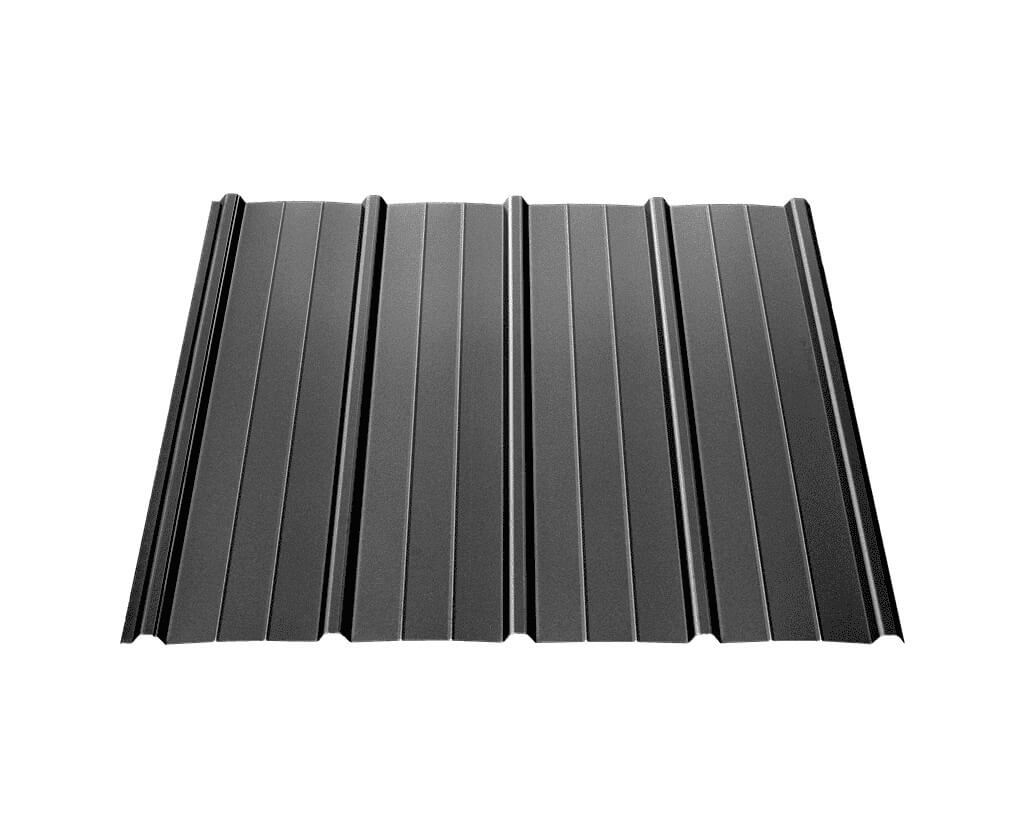 Pandeplade fra Profilmetal vist i sort